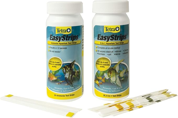 Tetra EasyStrips, Complete Aquarium Test Strips, Water Testing, 25 Count