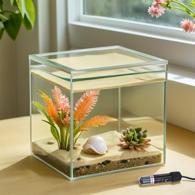 2pcs USB Betta Heater 10w Mini Aquarium Submersible Heater for 5l Fish Tank Portable Silex Glass Small Fish Tank for Home and Office Use