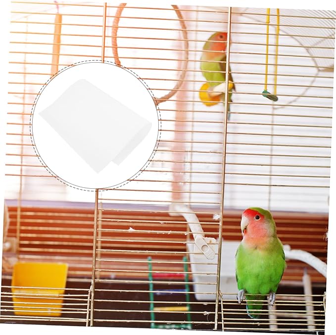UPKOCH 100pcs Bird Cage Liners Absorbent Disposable Pads for Parrots and Animals Durable Odor Cage Cushion for Easy Cleanup