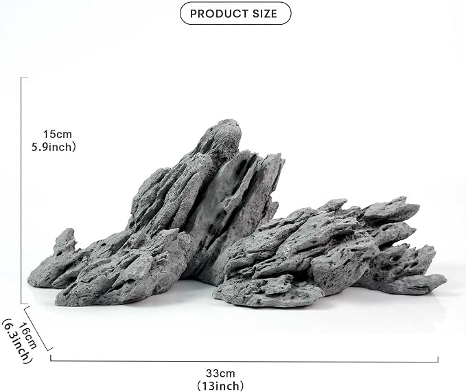 FZONE Aquarium Rocks Aquascaping, Resin Seiryu Rock for Aquascaping