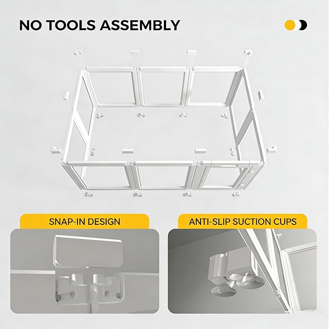 Clear Acrylic Dog Playpen Indoor, Transparent Fence for Puppy Rabbit and Cat, Easy Assemble Plastic Playard 8 Panels