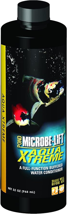 MICROBE-LIFT XTP32 Xtreme Water Conditioner Treatment for Ponds and Outdoor Water Gardens, Safe for Live Koi Fish, Plant Life, and Décor, 32 Ounces