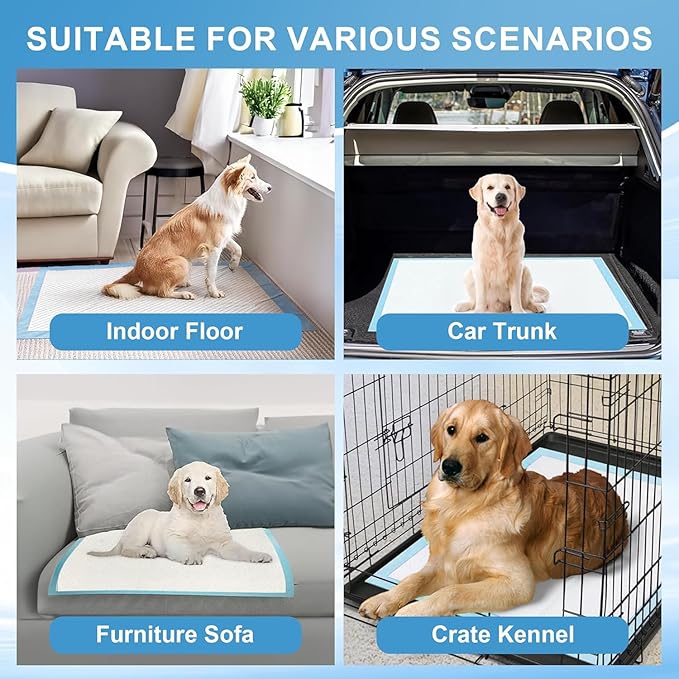 Puppy Pee Pads for Dogs Extra Large 32"x40" 100 Count, Super Absorbent & Quick-Dry, Thicken Disposable Potty Training Pads for Doggie Cats Rabbits, Leakproof Pet Piddle Pad
