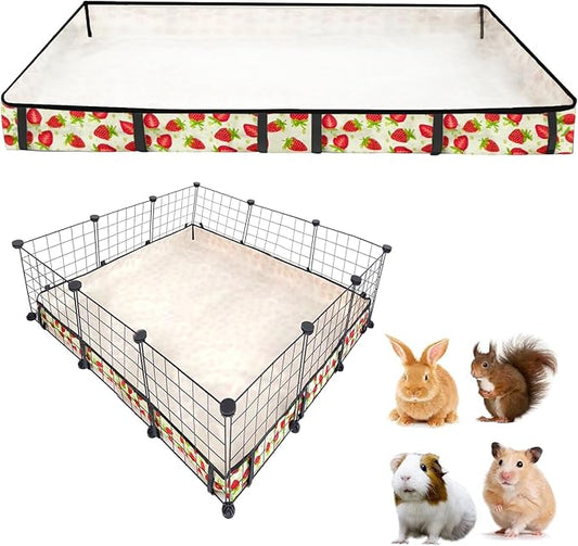 Guinea Pig Cage Liner，Washable Waterproof Oxford Cloth Cage Liners for Small Animals,Hamster Chinchilla Hedgehog Rabbit and Other Small Animals Not Include Cage(42x42 inches)