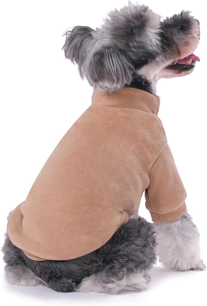 GYALAPERI Dog Sweater, 3 Pack Dog Sweaters for Small Dogs Girl Boy, Ultra Soft Warm Puppy Clothes Coat for Winter (Camel+Beige+Yellow, XX-Large)