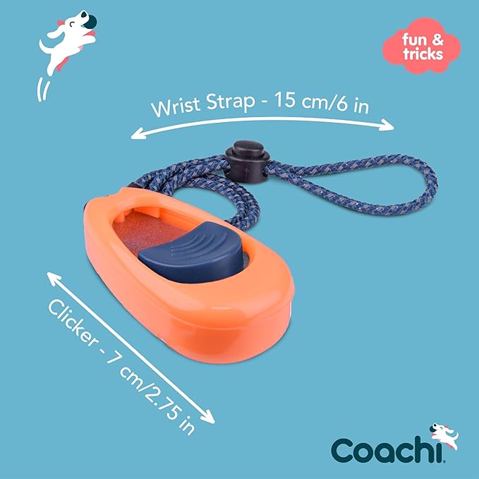 Coachi Multi-Clicker, Dog Accessory, Volume Control with 3 Settings, Easy to Click, Adjustable Wrist Strap, Dog Clicker, for Dog Training, Including Sensitive Dogs and Puppies