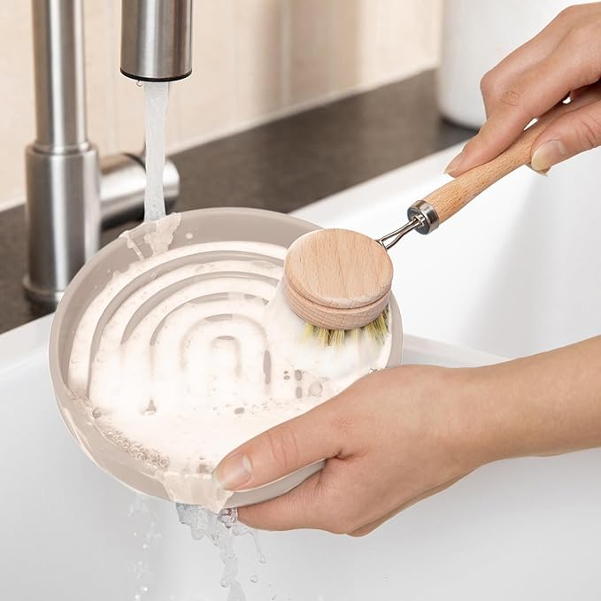 Should We Go? Slow Feeder for Dogs & Cats, The Slowdown Bowl Silicone Slow Eating, Modern Lick Mat Design, Reduces Gulping, Fits 2 Cups, 7.5” Across x 1.5” Tall, Mealtime Challenge, Medium-Sand