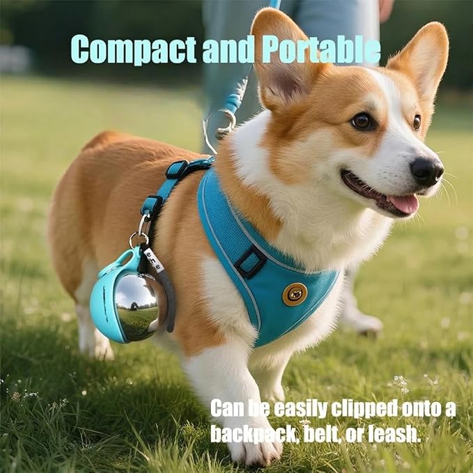2 in 1 Portable Tumbler for Dogs, 2026 New Dog Water Bottle Portable with Foldable Bowl, 285ml Stainless Steel Pet Water Bottle, Ideal for Walking, Hiking & Travels (Blue+Pink)