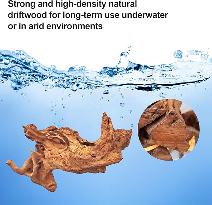 Natural Driftwood Decor for Aquarium Decorations Reptile Tank Accessories, Assorted Wood Branches Decorations on Reptile Fish Tank 2-10" 2 Pcs/4 Pcs/ 5 Pcs/ 6 Pcs (Pack of 6 (2 to 4 Inch))