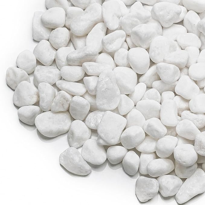 onlyfire 10 lbs White Gravel Pebbles, 1/5" Natural Decorative River Rocks | Aquarium Gravel, Crushed Gravel Stone, For Indoor Plants, Vases, Succulents, Outdoor Garden Landscaping and Home Decor