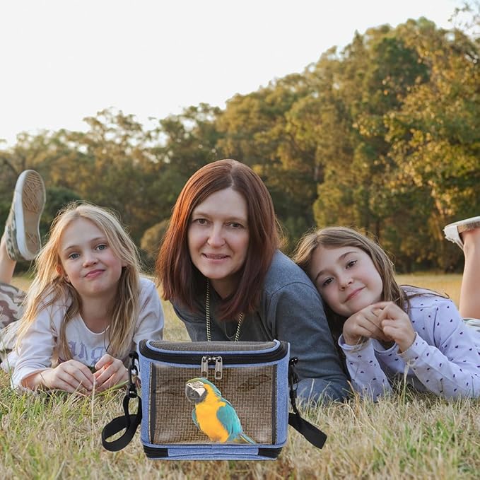 Mipcase 1pcs Transparent Parrot Carrier Bag Outdoor Pet Birds Storage Pouch Breathable Cross Body Tote Comfortable for Travel Versatile Handbag Shoulder Bag Options