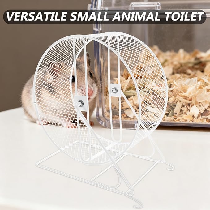 ibasenice Silent Hamster Wheel 9.25In Metal Small Animal Exercise Wheel Quiet Running Toy for Hamsters Gerbils Mice with Textured Surface for Nail Care
