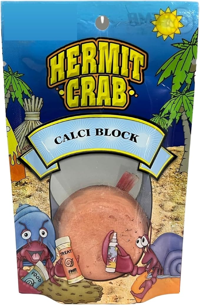 Needzo Hermit Crab Calci Food Block, Treat and Calcium Supplement Set, Keep Your Pet Healthy All Natural Supplies for Crabs, 3 Pack Mineral Supplements