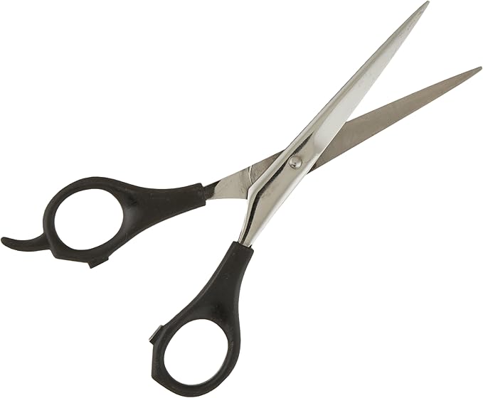 TAMSCO Bird Feather Scissor 6-Inch Plastic Handle Stainless Steel Plastic Molded Handles Beveled Edge Micro Serrated Blades Great for Grooming Bird Feathers