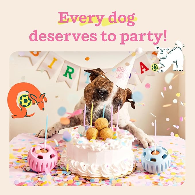 WOOF Pupsicle Birthday Pops - Healthy Dog Treats - Pre-Made Pupsicle Refills- Wholesome Ingredients - Naturally Sweet - Cake-Flavored Birthday Treat for Dogs - Large