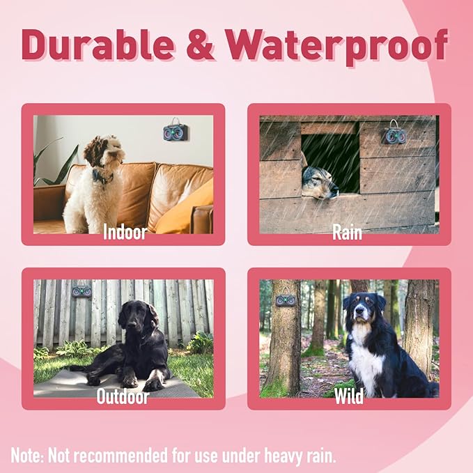 Anti Barking Device for Dogs - Dog Bark Deterrent Devices with 3 Modes Range 50ft, Rechargeable Ultrasonic Dog Barking Silencer for Indoor & Outdoor