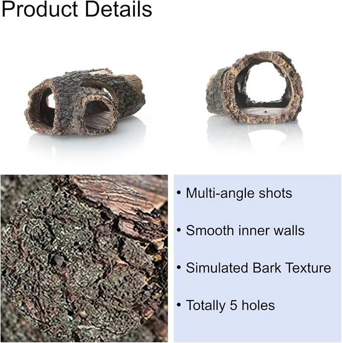 Fish Tank Decoration Set Resin Tree Trunk Hide Cave Aquarium Decoration | Betta Fish Tank Decor Artificial Starfish Some Artificial Shells Plant Ornaments Aquarium Accessories Decorations, Small