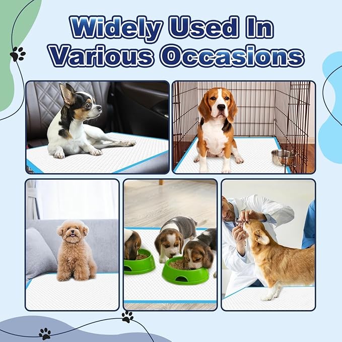 Puppy Pads XL 100 Count, Dog Pee Pads Extra Large, 34"x28" Pee Pads for Dogs, X-Large Disposable Dog Training Pads Super Absorbent&Leak-Proof, Quick-Dry Potty Piddle Pads for Doggy, Cats, Pet Supplies