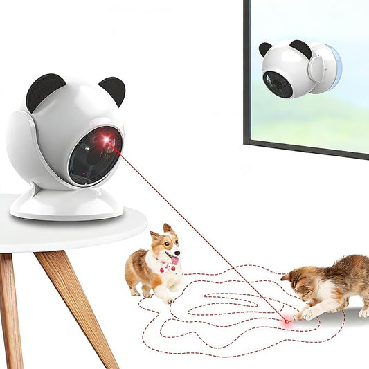 Wortade Automatic Cat Laser Toys for Indoor Cats, Laser Cat Toys for Bored Indoor Adult Cats, Interactive Cat Toy Rechargeable with Suction Cup, Place Anywhere