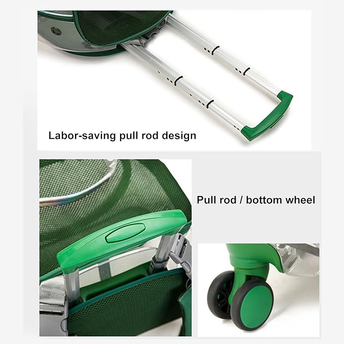 Cat Carrier with Wheels,Transparent Bubble Cat Carrier Pet Trolley Case Pet Backpack for Kitty Small Dog[Clear Ventilation Holes Silent Wheels] Pet Carrier for Hiking Travel Fast Arroval from USA Ora