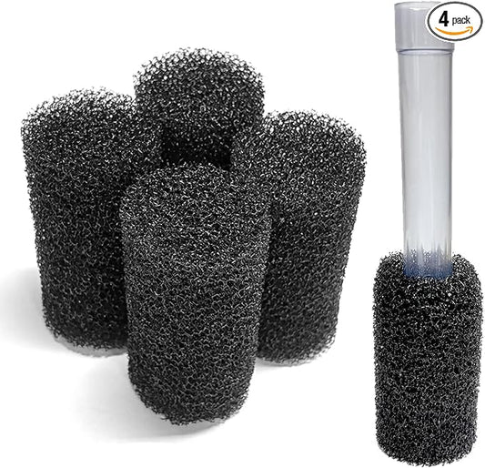 4-Set Pre-Filter Sponge Compatible with Fluval AC20/AC30/AC50 and Fluval C2/C3/C4 Power Filters, Replacement for Aquarium Filter Intake Strainer Sponge, Suitable for Freshwater & Saltwater Aquariums