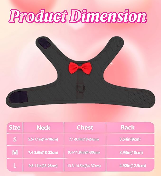 2 Pack Adjustable Bunny Rabbit Harness and Leash Set Breathable Mesh Vest Harness for Rabbits Kitten Ferret Puppy Small Pets Walking Supplies-Red&Black,S