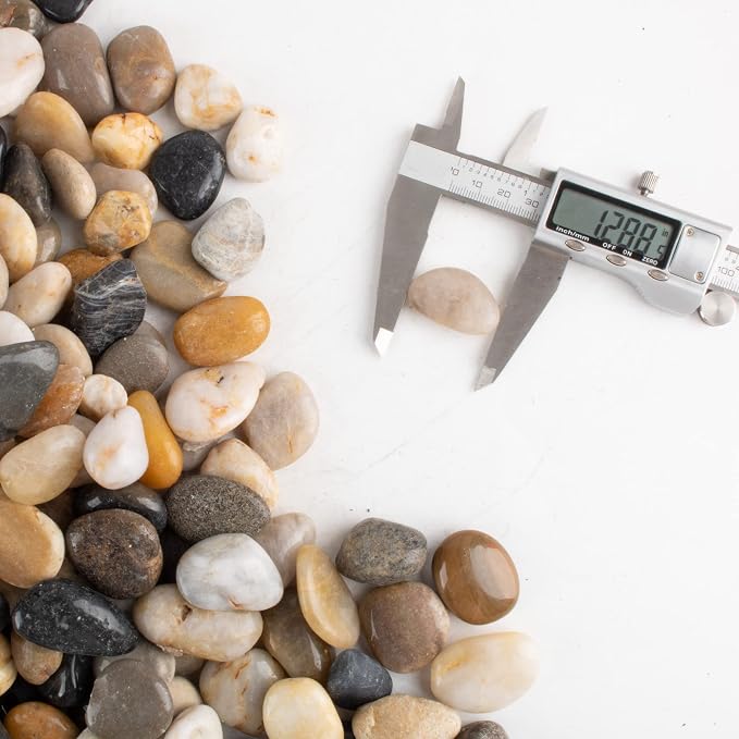 Pebbles for Plants 7 lb Natural River Rocks for Garden Outdoor Aquariums Gravel 1-1.5 Inches