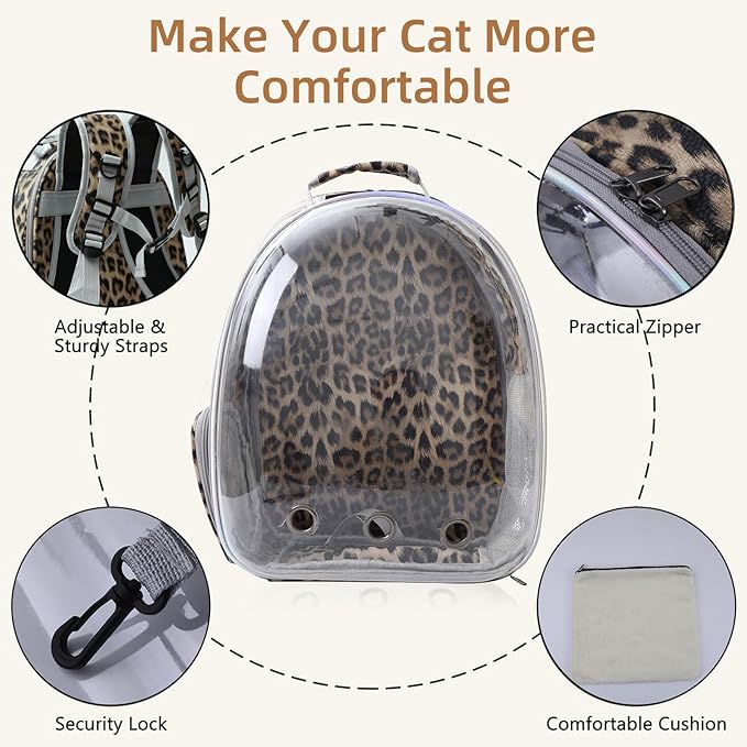 Pet Carrier Backpack Expandable for Cats and Small Dogs, Breathable Anti-Collapse Design, Airline Approved Travel Backpack for Hiking and Outdoor Use (Back Expandable-Animal)