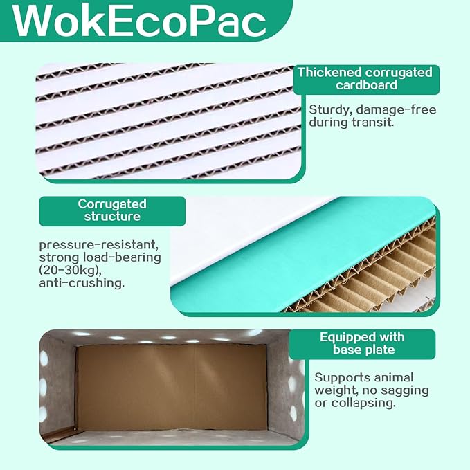 6 Pack Single Live Bird Shipping Boxes, Live Chicken Shipping Boxes, Poultry Shipping Boxes has Ventilation Openings, Cardboard Pet Carrier for Chicken, Bird, Duck, Pigeons, Canaries 17.7x7.8x11.8 in