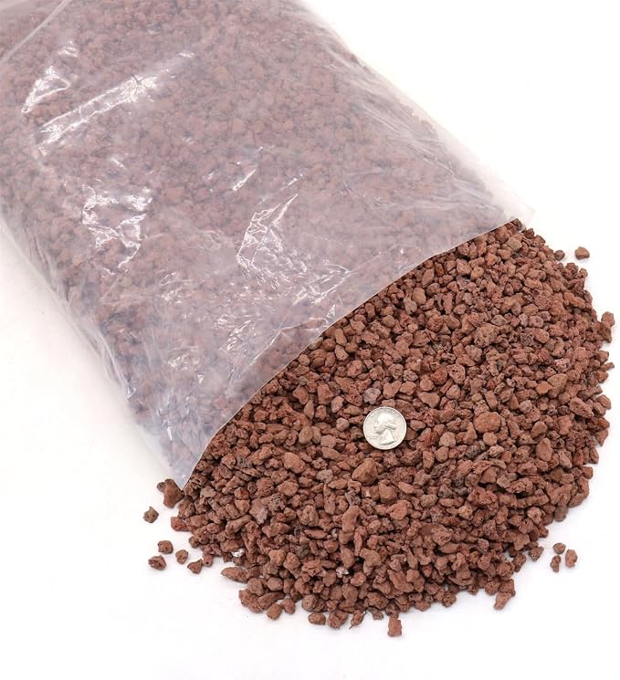 Red Lava Horticultural Lava Rocks for Plants, 1/5 Inch, 10 lbs