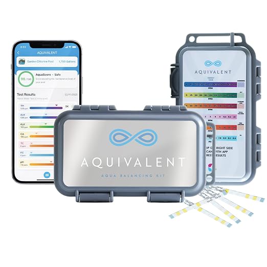 Advanced Pool Test Strips, Hot Tub Test Strips & Pool Water Testing Kit for Spas - 6-Way Chlorine & Ph Test Strips - Above Ground Pool Accessories - AI Mobile App Water Test Kit (Starter Kit)