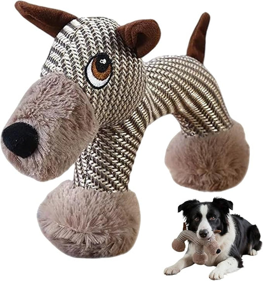 Pet Lori Linen SafariCompanions,Linen Safari Squeaky Dog Chew Toy,Robust Indestructible Dog Stuffed Toy for Small Medium Dogs,with Squeaker-Dog