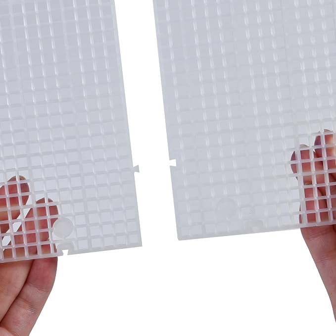 Aquarium Grid Isolate Board Divider Fish Tank Bottom Black Filter Tray Plastic Crate (8pcs)