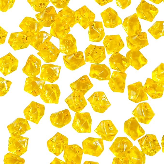 1.1Lb 800Pcs Fake Ice Cubes Clear Beads Plastic Diamonds Acrylic Rocks Vase Fillers for Centerpieces Wedding Candle Party Table Desktop Fountain Accessories Fish Tank Aquarium Decorations