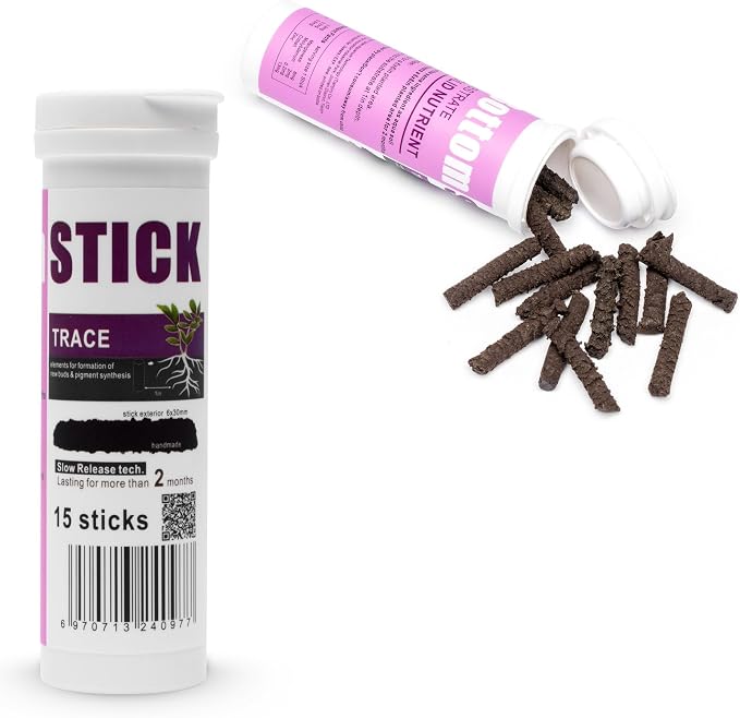 Dr. Tank Bottom Stick - Aquarium Plant Fertilizer Sticks for Aquatic Plants, Substrate Nutrients for Freshwater & Planted Tanks, Slow-Release Nutrients for Plant Growth, 15 Sticks - Trace Stick