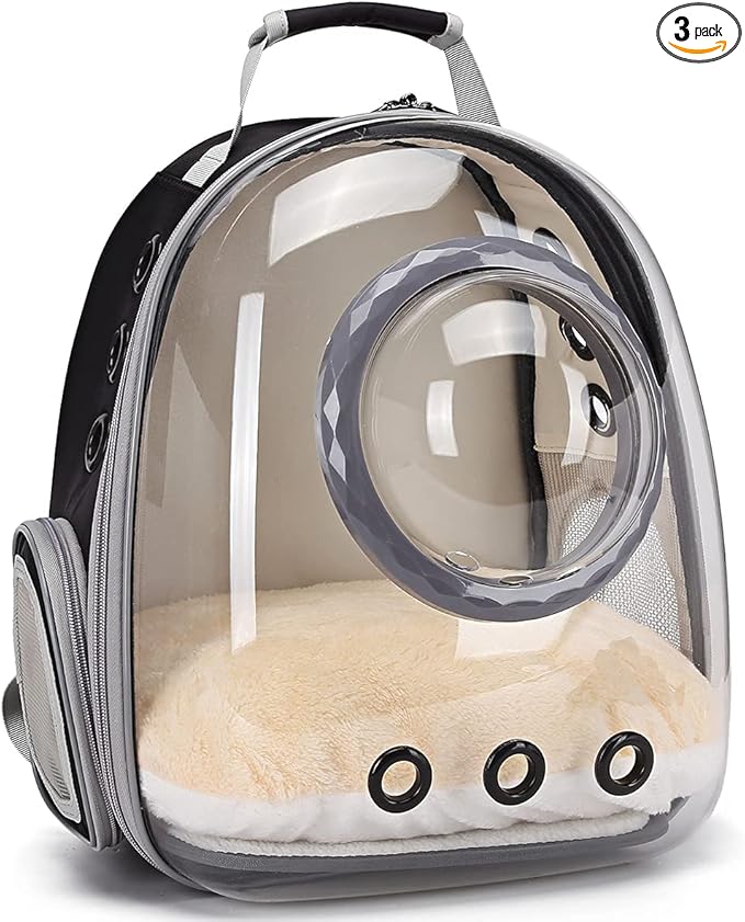 Bubble Cat Carrier Backpack, Transparent Pet Carrier Backpack for Small Puppy and Bunny, Space Capsule Bubble Cat Backpack Carrier, Airline Approved Waterproof Green Pet Backpack for Small Dog