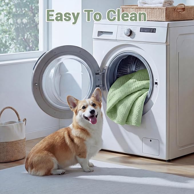 WROS Cooling Human Dog Bed for Summer, Breathable Washable Floor Lounger for People & Pets, 72"x41"x12", Pale Green, Pet Bed for Hot Weather Relaxing