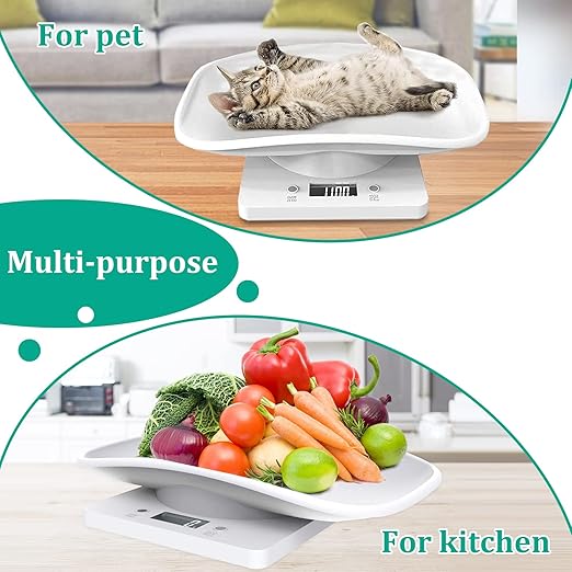 Reptiles Weight Scale,Small Animal Scale with Precision Grams,Multi-Function LED Display Pet Weight Scale(Max. 33 lbs),for Weighing Puppy/Kitten/Ferret/Guinea Pig/Tortoises/Food