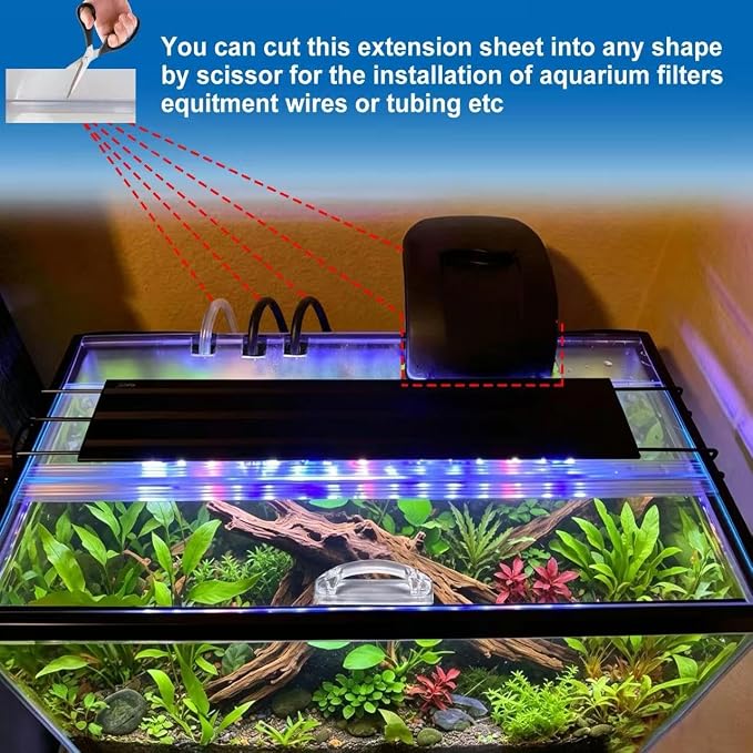 29.21in(L) × 12.4in(W) X0.16in(Thickness) Foldable Glass Fish Tank Lid, Aquarium Hood top lid Cover Suitable for 29 Gallon Aquarium Fish Tank