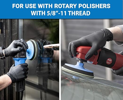 GLASS POLISH 5” (125mm) PRO Glass Scratch Removal Kit for Professional Glass Polishing, Removes Scratches, Graffiti, Water Damage, and Acid Etching, Restores Original Condition - GP25022