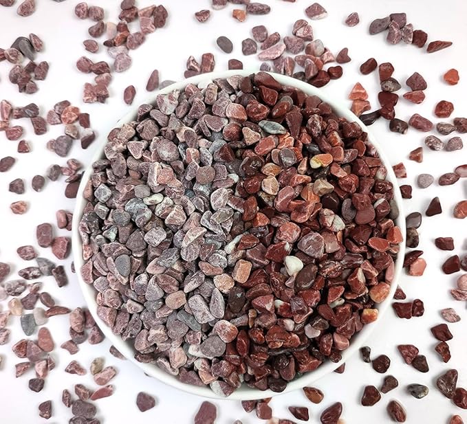 YISZM 5LB Succulent and Cactus Gravel Pebbles, 1/5 Inch Natural Decorative Polished Stones, River Rocks for Vases Gardening Indoor and Outdoor Decorative Rocks, Red