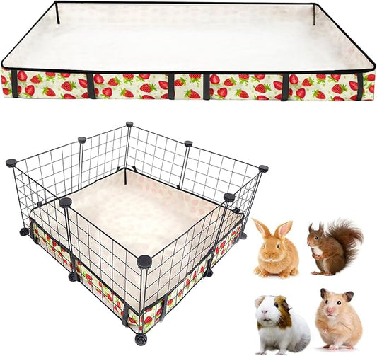 Guinea Pig Cage Liner，Washable Waterproof Oxford Cloth Cage Liners for Small Animals,Hamster Chinchilla Hedgehog Rabbit and Other Small Animals Not Include Cage(24x24 inches)