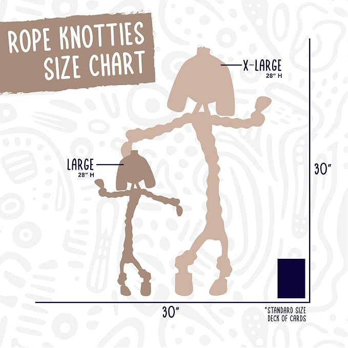 HuggleHounds Durable, All-Natrual Rope Knotties, Dog Toy