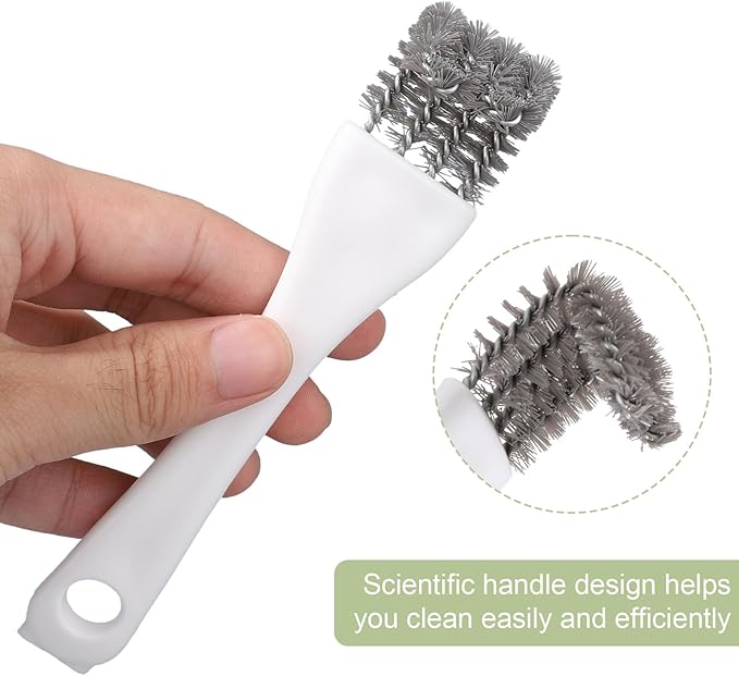 Penitue 3pcs Bird Cage Cleaner Set, Bird Cage Long Handle Shovel Cleaner with Scraper Droppings Brush Tool for Small Animal Parakeet Parrot Hamster Pet Cages Cleaning Accessories