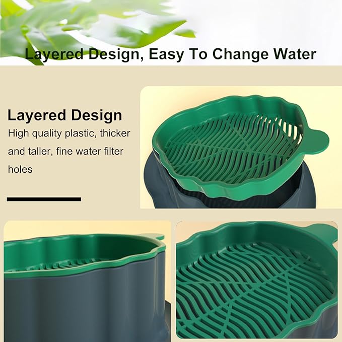 2Pcs Cat Grass Planter (No Seeds Included) Wheatgrass Planting Trays Hydroponic Cat Grass Growing Kits for Indoor Cats Soilless Organic Nursery Box Pet Grass Pot (M)