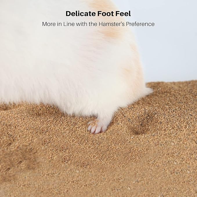 BUCATSTATE Hamster Bath Sand with Pour Spout Large Pack, 13.2LB Desert Bath Sand | No-Dust Potty Litter Calcium-Free Sand for Hamster Chinchillas Gerbil Mice Degu or Other Small Pets (2Pack-Fine Sand)