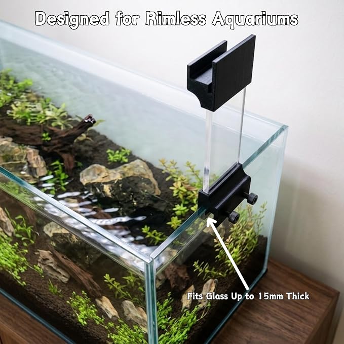 Aquarium Light Riser Compatible with Fluval Plant & Marine LED Lights (8") | Fits Plant 3.0, Plant 2.0, Marine 3.0 & Marine 2.0, Clear Acrylic Panel Stand for Rimless Tanks up to 15mm