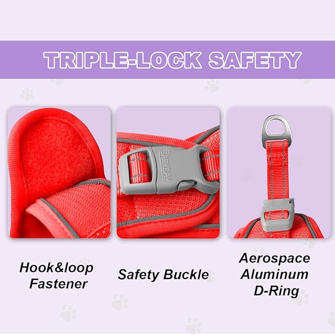 Cat Harness and Leash Set,Escape Proof Kitten Harness,Step in Adjustable Soft Lightweight,Easy Control,Reflective Strips Comfortable for Walking Travel(Red,XXS)
