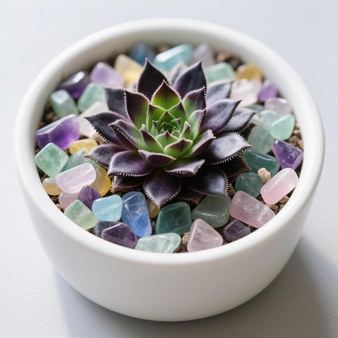 0.96LB Aquarium Gravel Fluorite Natural Quartz Crushed Crystal Vase Filler Fish Tank Decorative Stones Succulent Rocks Bulk Polished Irregular Shaped