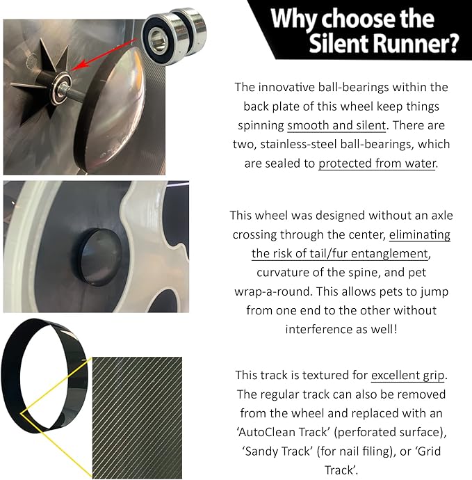 Exotic Nutrition Silent Runner Glow Wheel - 12" Regular - Silent, Fast, Durable Exercise Wheel - Sugar Gliders, Hamsters, Female Rats, Mice & Small Pets